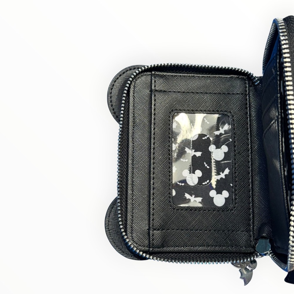 Disney Loungefly Mickey Mouse Vampire Bat Wing Zip-Around Wallet Missing Wing - Picture 4 of 6